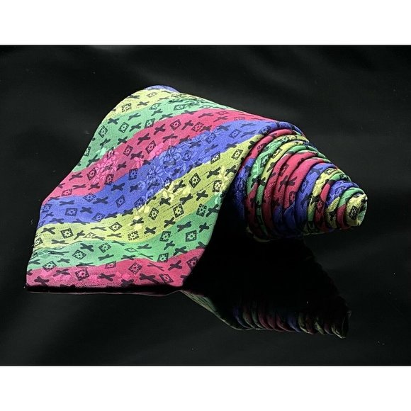 BRIONI Abstract Designs Multicolored TIE 100% SILK